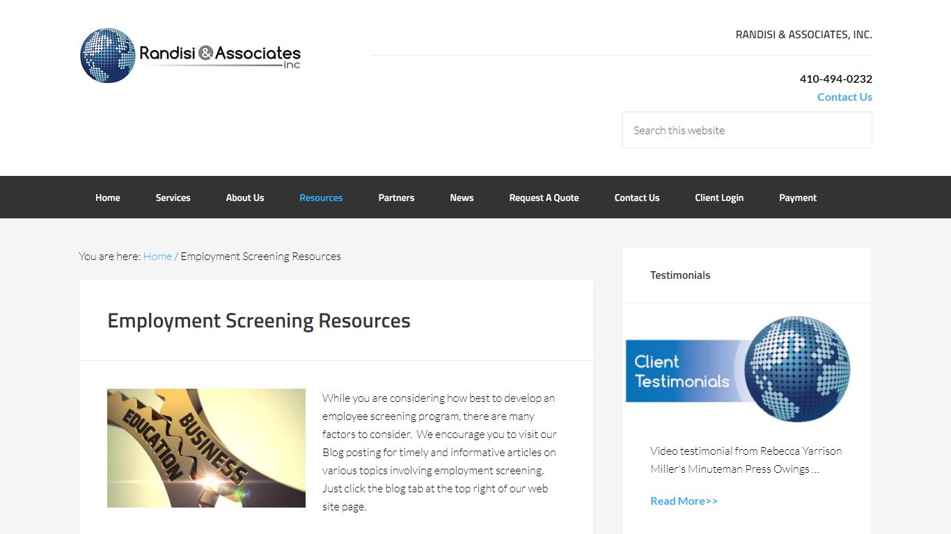 Employment Screening Resources - Randisi & Associates